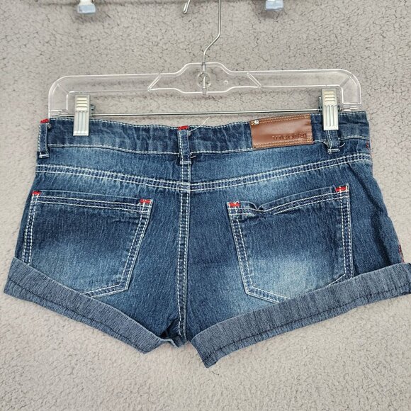 VIGOSS Women's/Juniors Jean Denim Shorts Medium Wash Size 14 - Picture 7 of 9